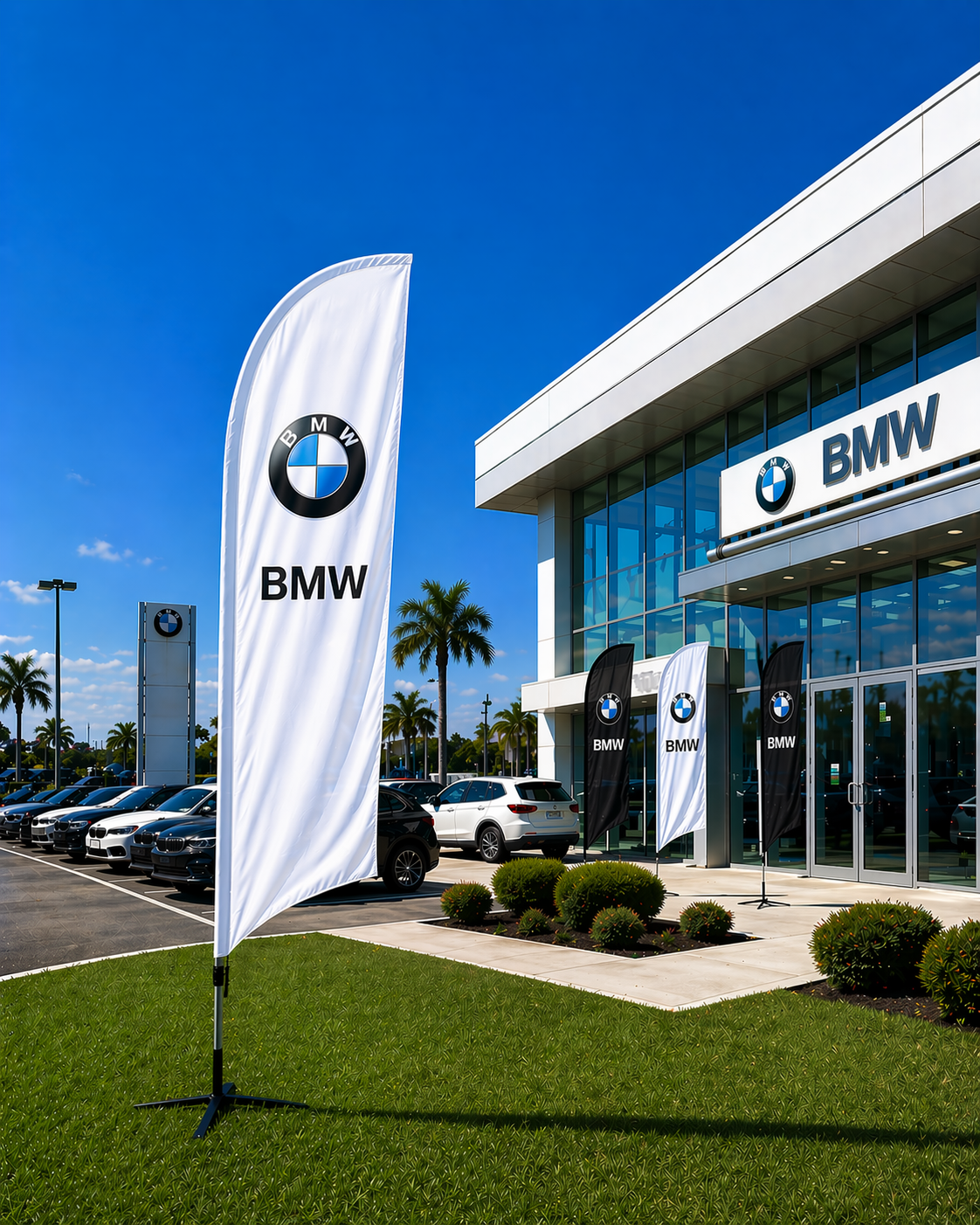 Wind banners em ambiente comercial
